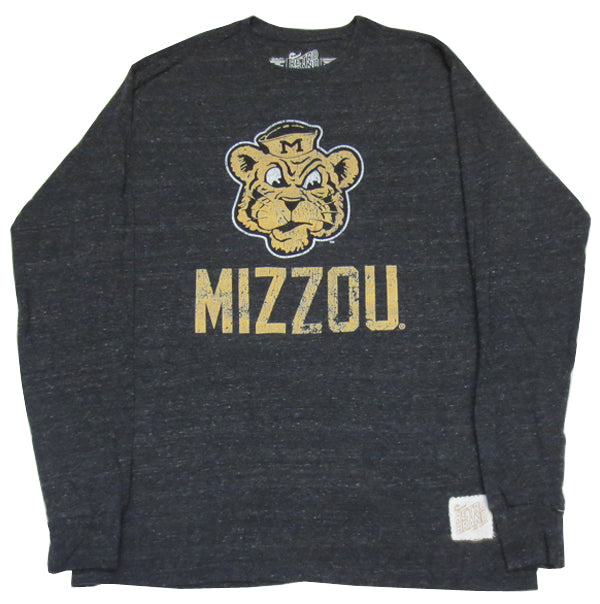 Sailor Tiger over Mizzou Speckled Black LS Tee