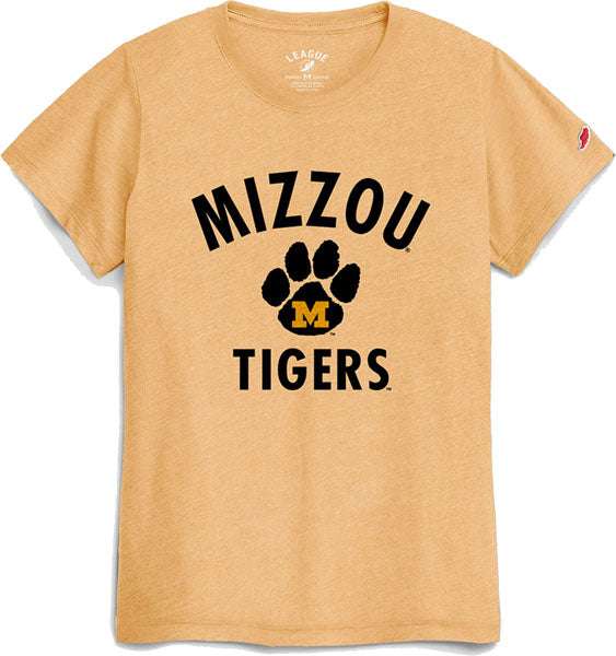 Ladies Gold Tiger Paw Tee