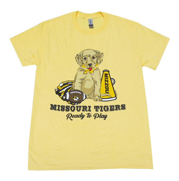 Youth Mizzou Puppy Yellow Tee