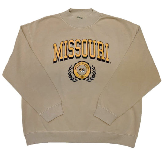 Ladies Sand Missouri Mock Neck Sweatshirt