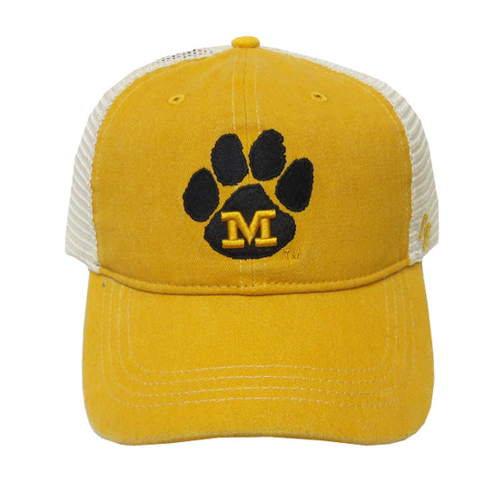 Mizzou Paw Gold/White Trucker Cap