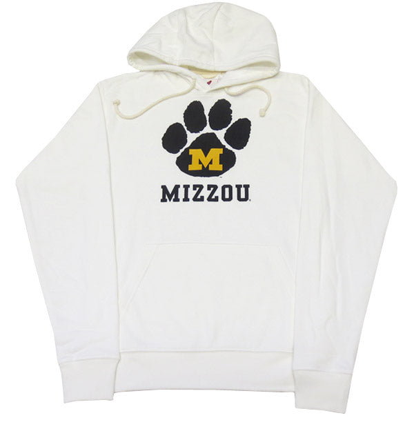 Mizzou Tiger Paw White Hood