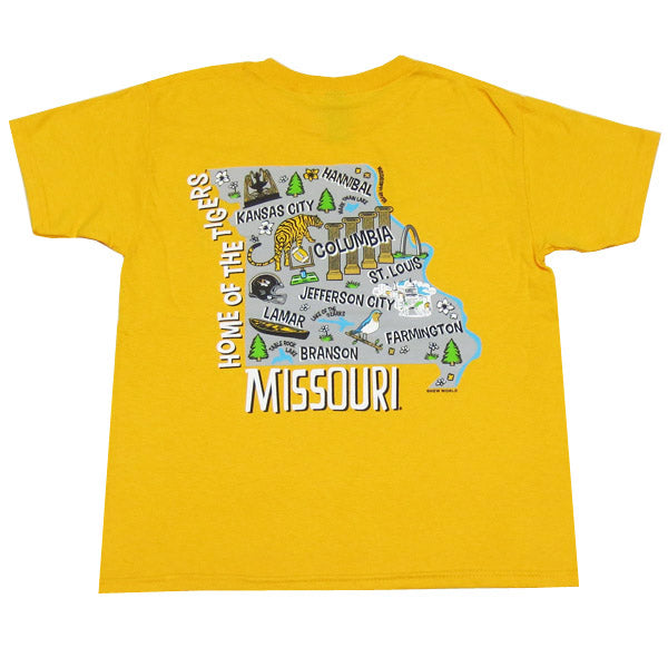 Youth Missouri 'Great State' Gold Tee