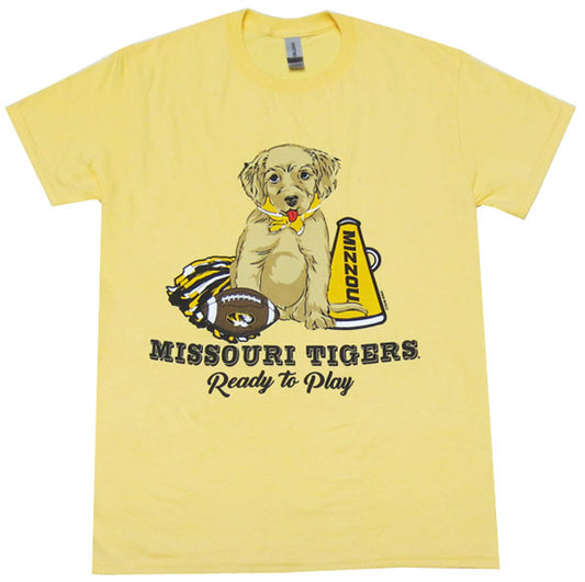 Mizzou Puppy Yellow Tee
