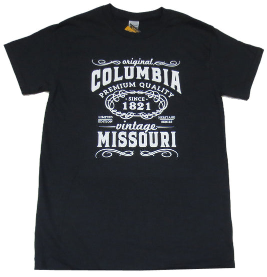 Original Columbia Missouri Black Tee