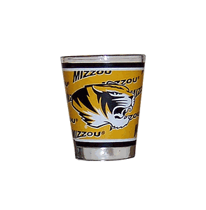 Tiger Head Gold/Clear Shot Glass