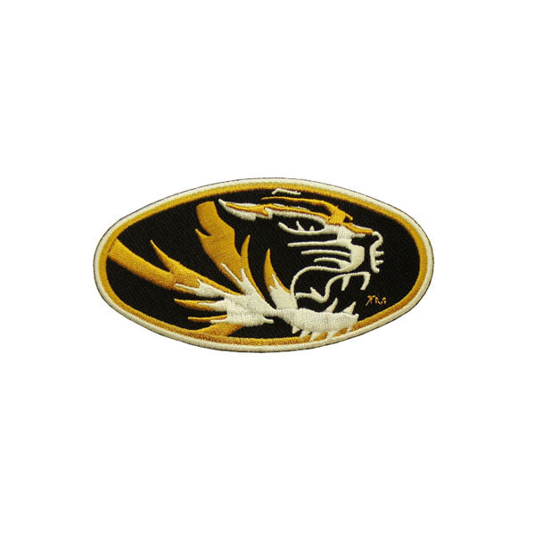 Small Oval Tiger Head Embroidered Patch