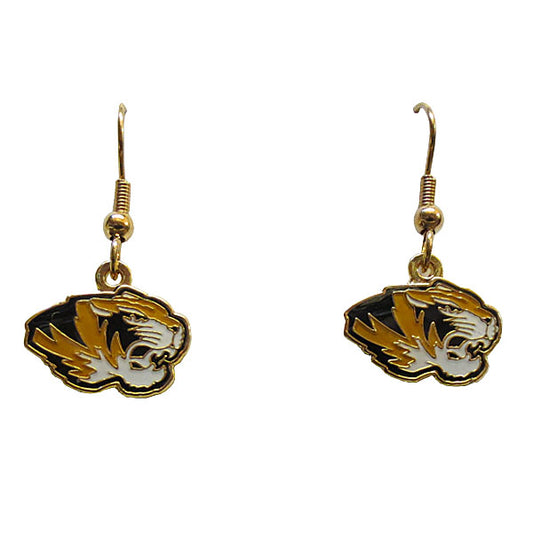 Tiger Head Dangle Earrings